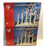 GEM 5 Light Candoliers in Original Boxes Vintage