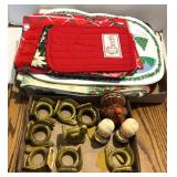 Placemats, Apron, Potholder, Napkin Rings, Holiday