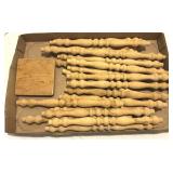 Box of 10 3/4" Long Wood Spindles Craft Supplies
