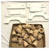 Wooden Craft Stand Bases w/Dowel Rods