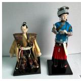 Chinese 14" Tribal Doll & Japanese Samurai Doll