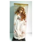 Vintage Porcelain Bride Doll 19" Tall in Case