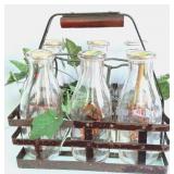 Metal Milk 6 Quart Bottle Caddy Dietsch Dairy