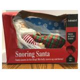Snoring Santa w/Box Animated North Pole Production