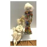 Handcrafted Whimsical Dolls 15" Tall