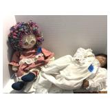 Handcrafted & Porcelain Dolls 19" Tall