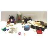 Assorted Box Lot Bears, Lisette Dress, Trinket Box