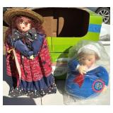 10" Roly Poly Sailor & Handmade 14" Doll