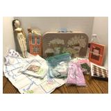 Asst Small Doll Clothes, Accessories, Storage Box