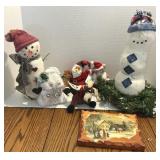 Christmas Figures Decoration Snowmen, Reindeer