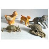Animal Figurines Brass, Resin & Ceramic