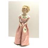 Victorian Porcelain Doll on Stand 16" Tall