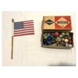 Old Diamond Matches Box Full of Marbles