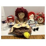 Raggedy Ann Dolls & Handpainted Gourd
