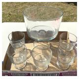 Glass Truffle Bowl & Dishes Set