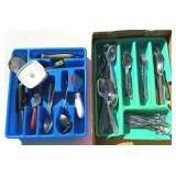 Trays of Flatware Silverware