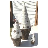 Assorted Christmas Trees Chenille