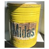 Midas Shortening Oil Tin Can 20" x 16