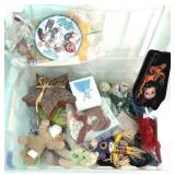 Handcrafted Jewelry Box Lot Pins Earrings Etc.