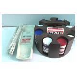 Poker Chips with Caddy & Telephone Base