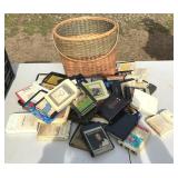 8 Tracks in Wicker Basket