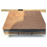 3 Drawer Wood Case with Cassette Tapes