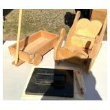 Wooden Wagon, Sleigh, Etc.