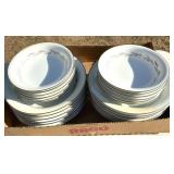 Noritake China Japan Graywood Platinum Leaves