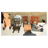 Wooden Chairs, Rocker, Desk, Etc.