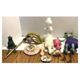 Handcrafted Doll, Mask, Resin Tea Set, Misc.