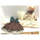 Black American Doll with Bandana 14" & Dress