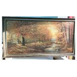 1959 Robert Wood Picture 58.25"x28" Wood Landscape