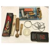 Misc. Vintage Thermometer, Grinder Attachment, Etc