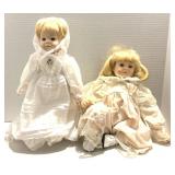 Porcelain Dolls 1992 Heritage Mint & 1996 Brinn