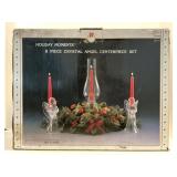 Holiday Moments 8 Pc Crystal Angel Centerpiece Set