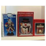 Snowman Cookie Jar, Santa Figurine, More