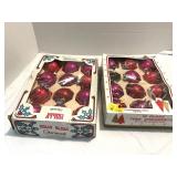 Vintage Glass Christmas Ornament Original Boxes