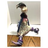 Handcrafted Whimsical Doll - Hair Ties, Pincushion