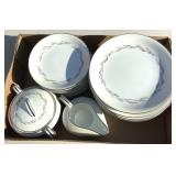 Noritake China Japan Graywood Platinum Leaves