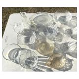 Clear Glassware Box Lot Bowls, Juicer, Condiment