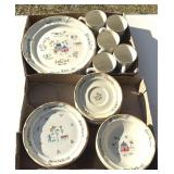 Stoneware Dinnerware Set Heartland 7774 Farm Print