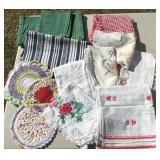 Vintage Linena, Embroidered & Vtg Tablecloths, Etc