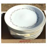 Noritake China Japan Graywood Platinum Leaves
