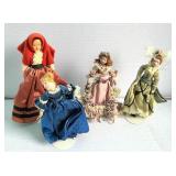 Box Lot of 6" - 8" Dolls on Stands