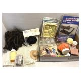Variety of Crafts Supplies Buttons, Wig & More