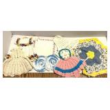 Vintage Crocheted Potholders Variety