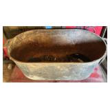 Oval Cast Iron Footed Cauldron w/Heavy Duty Chain