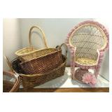 Assorted Wicker Baskets Lot