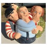 The Three Stooges Cookie Jar Clay Art 1997