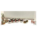 Mini Santa, Snowman and Reindeer Christmas Mugs